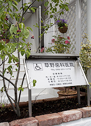 季節の緑がお出迎え